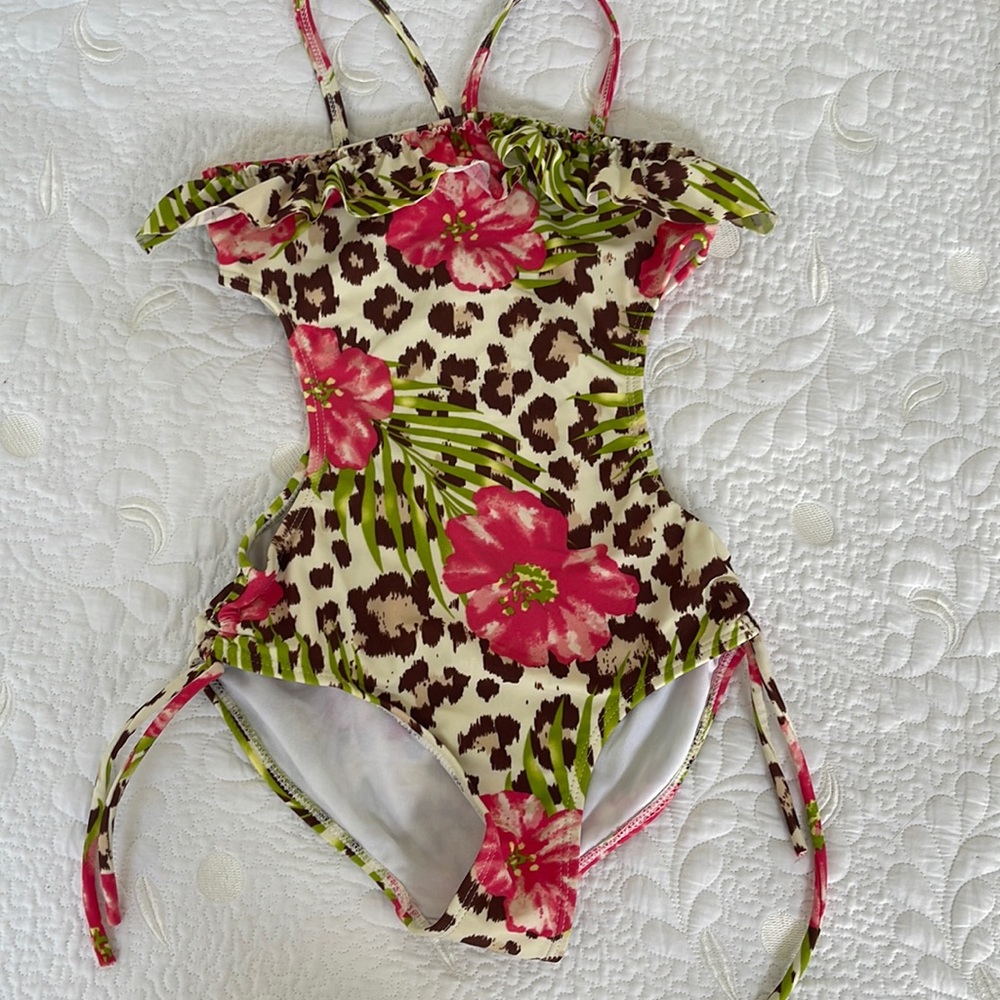KateMack swimming suit size 5 with flowers